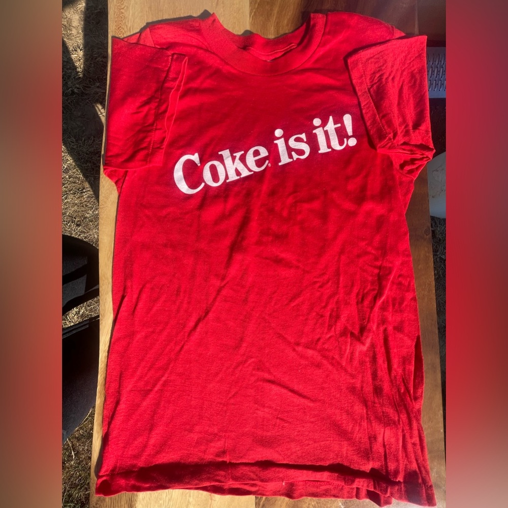 TRUE vintage 1982 Coke Is It t-shirt. Rare find! Size small. Amazing condition!